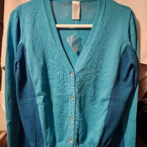 WOMENS BUTTON DOWN SWEATER - SIZE S (4-8)